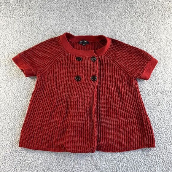 NEW‎ Banana Republic Cardigan Sweater Womens Small Red Angora Blend Chunky - Picture 1 of 16